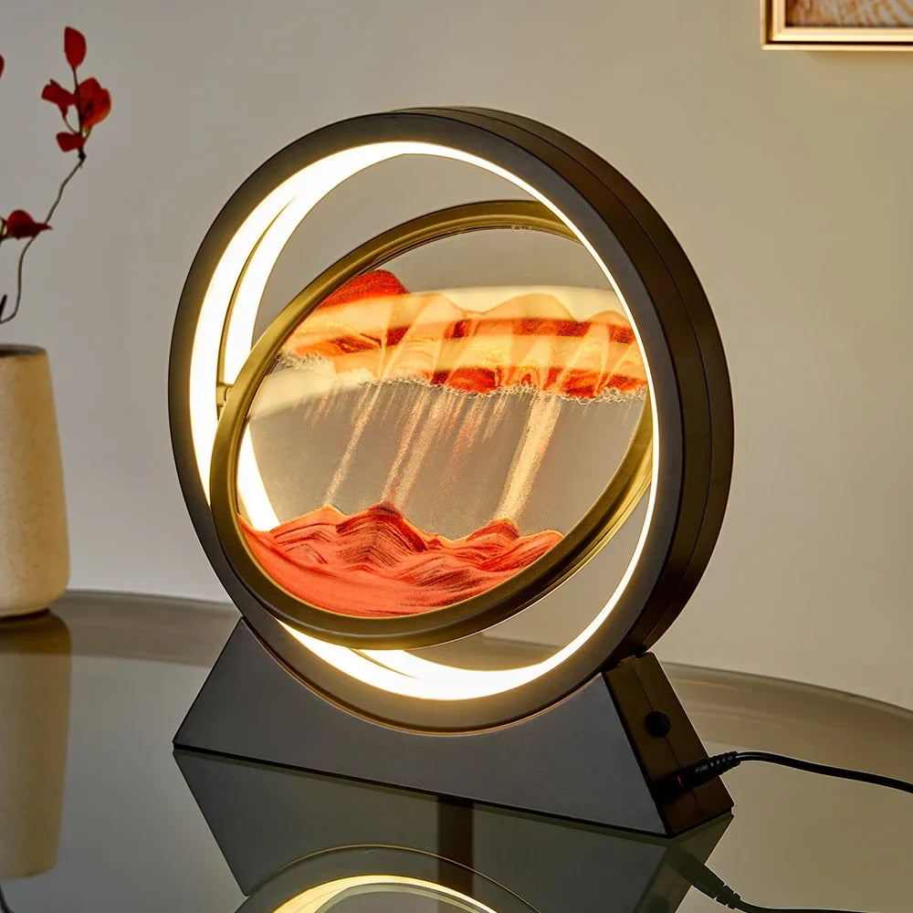 Lampe d'art de sable 3D en mouvement