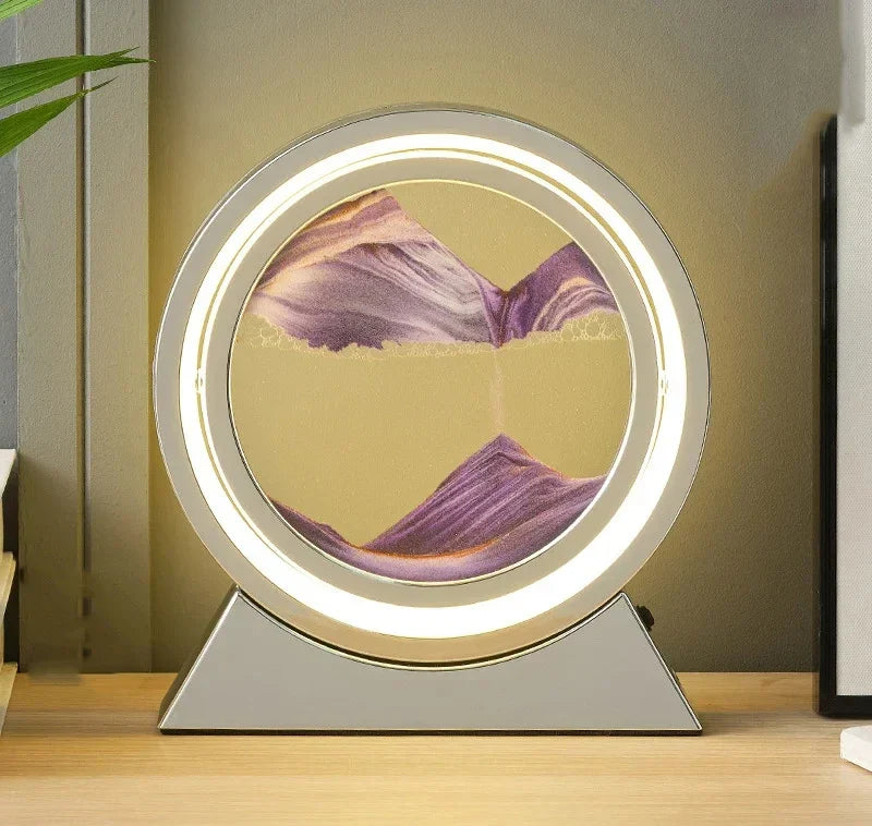 Lampe d'art de sable 3D en mouvement