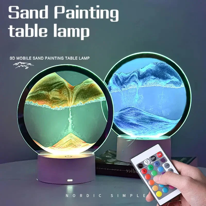 Lampe à sables mouvants avec 7 couleurs