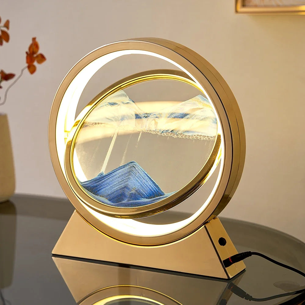 Lampe d'art de sable 3D en mouvement