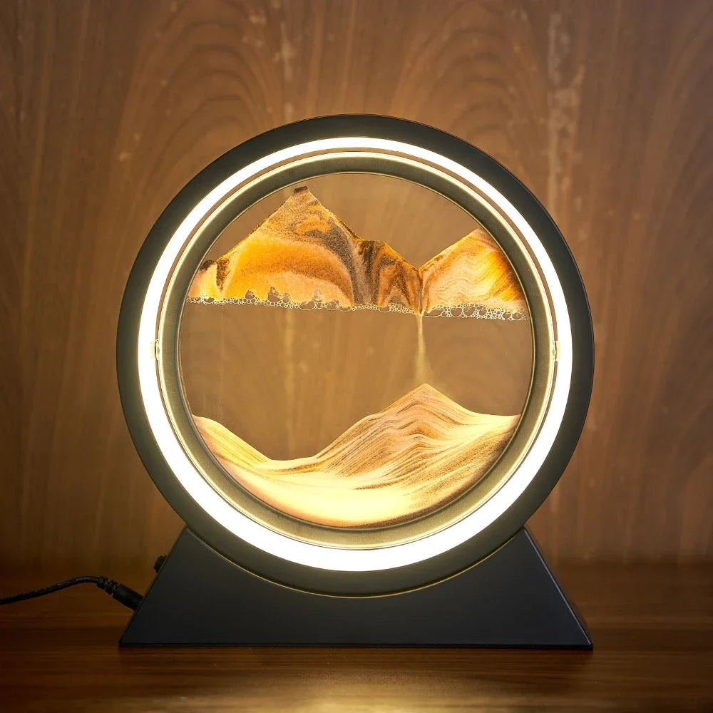 Lampe d'art de sable 3D en mouvement