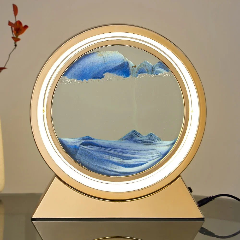 Lampe d'art de sable 3D en mouvement