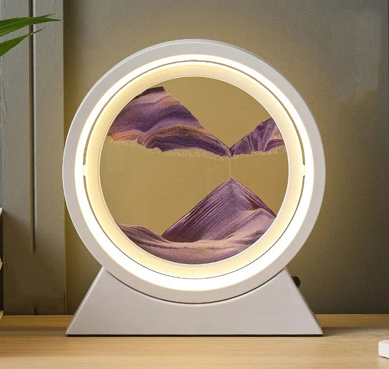 Lampe d'art de sable 3D en mouvement